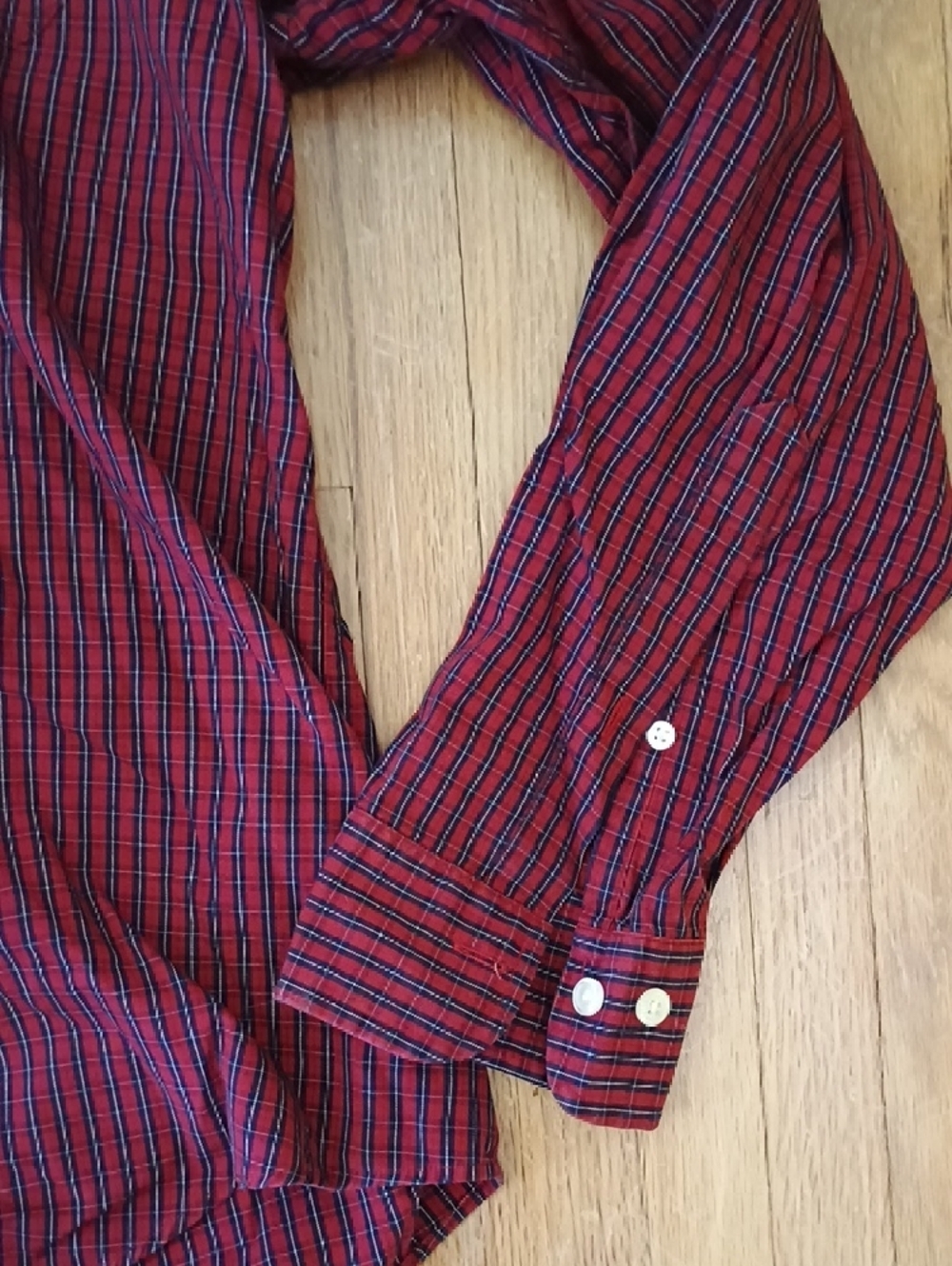 Brooks Brothers Burgundy Striped Dress Shirt - Picture 3 of 4